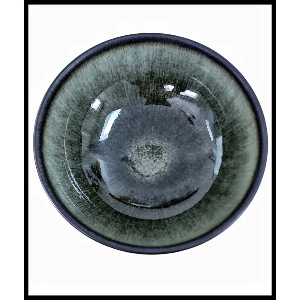 Jars France Tourron Samoa Vert Green Small Bowl Set of 5 Hand Made - Picture 10 of 11